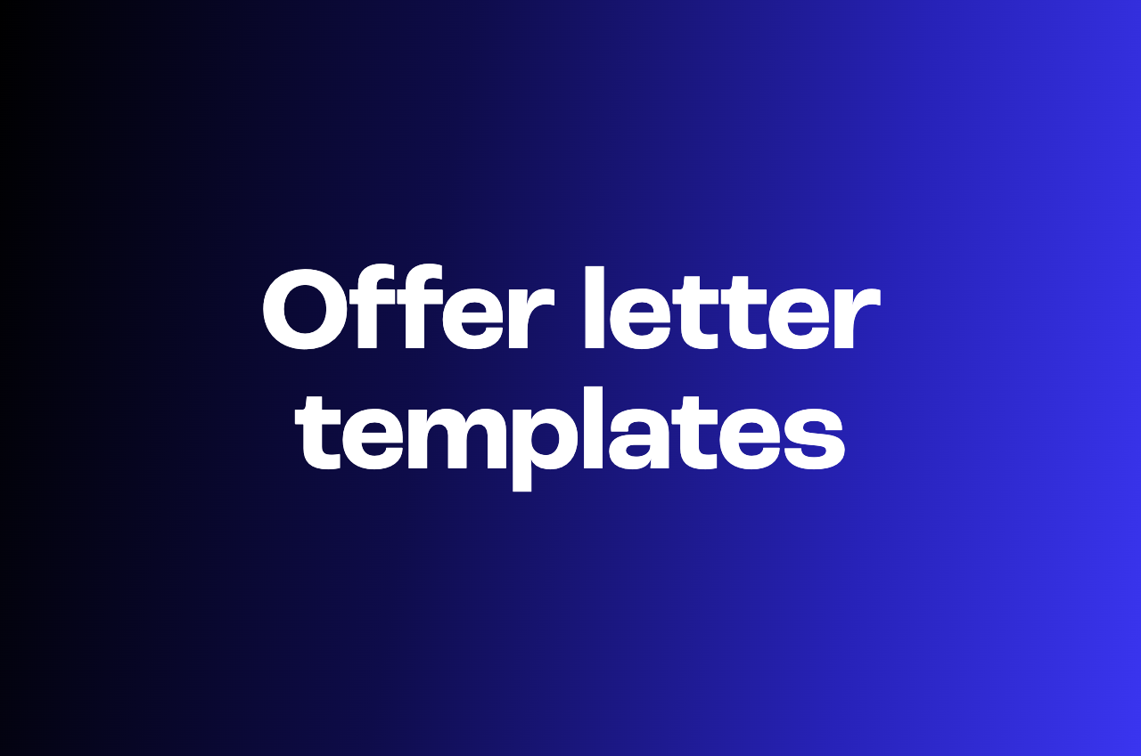 Offer letter templates that match what the role actually cares about
