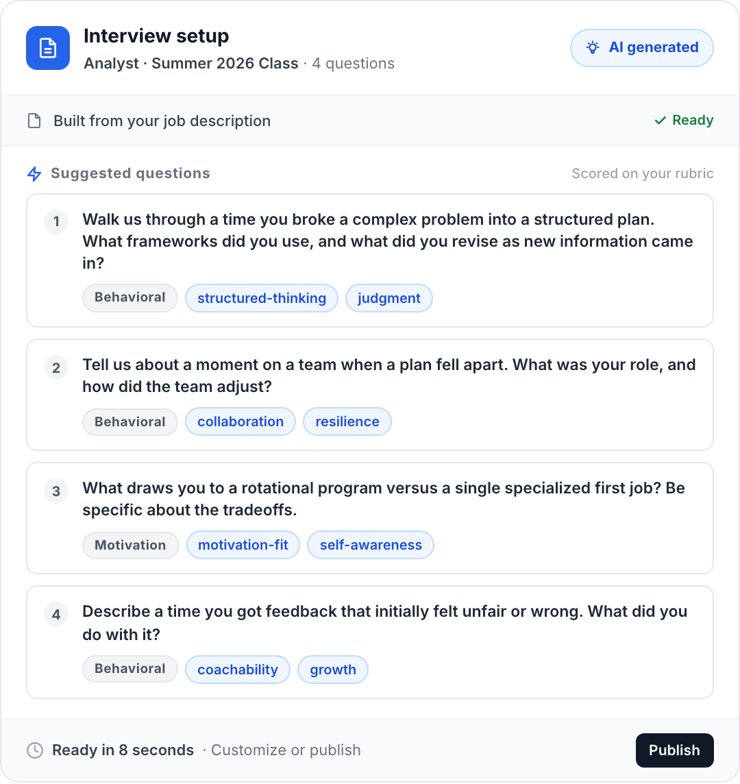Truffle Position Link setup for a campus role with branded candidate experience