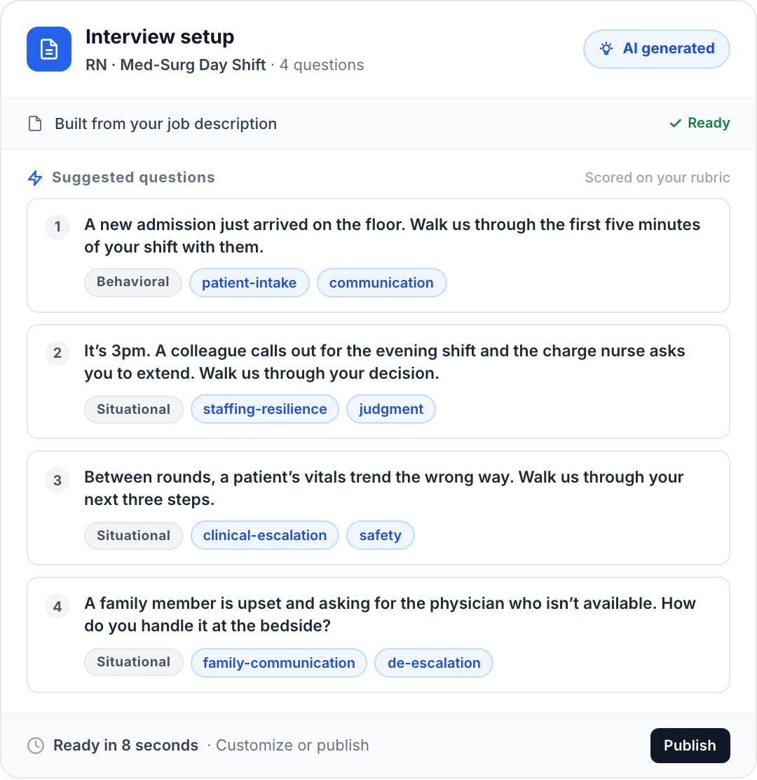 Truffle Position Link setup for a clinical role with branded candidate experience